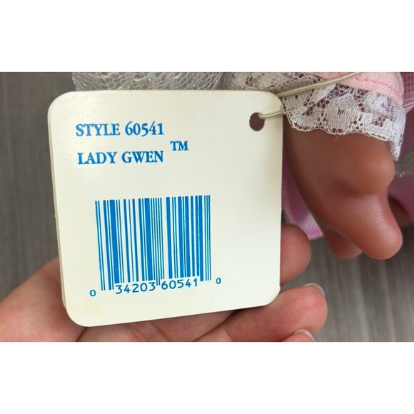 VTG  1985 Norfin Dam Pink Princess Troll Doll Denmark 9” Lady Gwen Tag - Picture 8 of 12